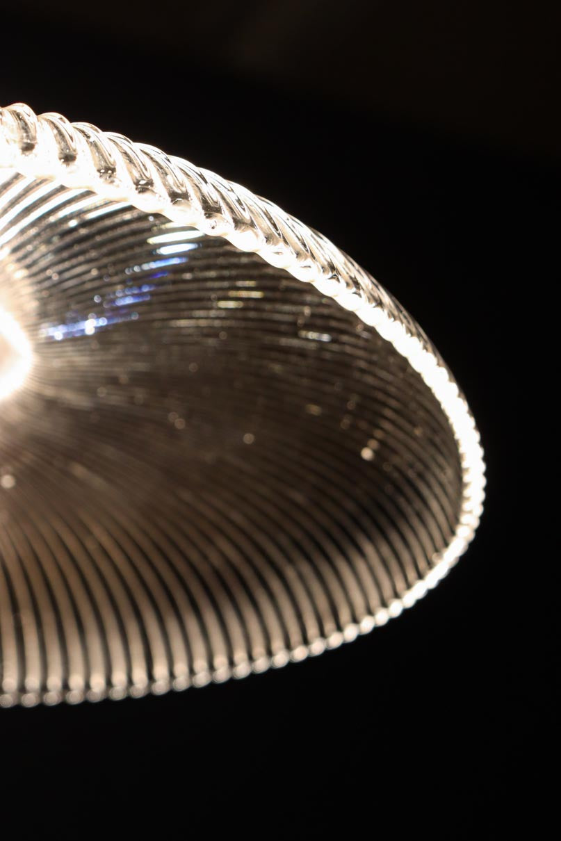 透明ガラスの煌びやかな雰囲気ある電笠　DC8617　在庫2個