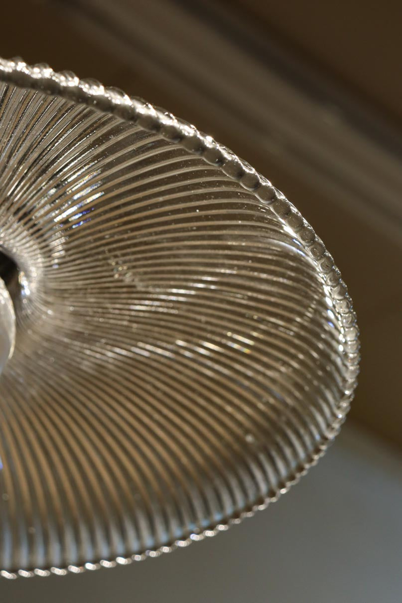 透明ガラスの煌びやかな雰囲気ある電笠　DC8617　在庫2個