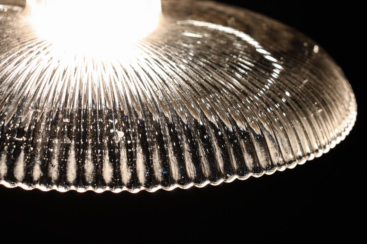 透明ガラスの煌びやかな雰囲気ある電笠　DC8617　在庫2個