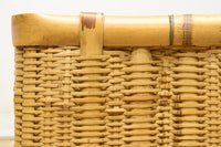 使い馴染んだ味わいある竹製角カゴ　DC8628