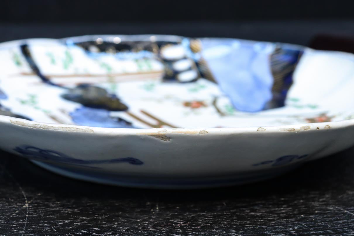 縁起の良い絵柄で彩り鮮やかな大皿　DC8639　在庫15枚