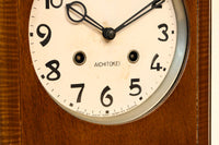 愛知時計電機製 文字やガラス装飾に手作り感のある壁掛け時計　DC8650