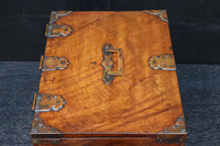 時代の風合いが味わいある色艶の綺麗な酒田硯箱　DC8672