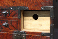 引き出し前面の杢目が美しい風格漂う硯箱　DC8673