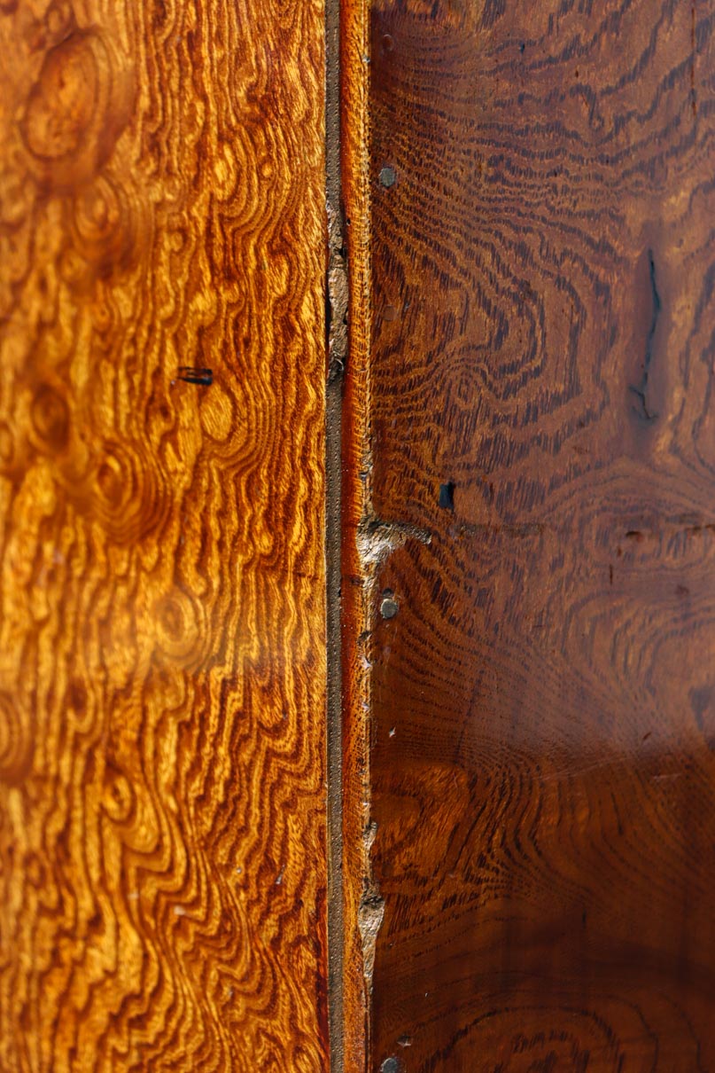 上質な杢目模様の気品ある針箱　DC8674