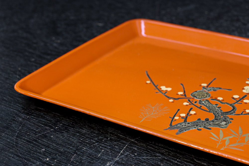 朱漆に添えられた梅の木で風情溢れるお屠蘇セット DC8689 – 古福庵