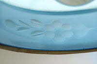 水色ガラスを竹フレームで飾る風流な電笠　DC8708