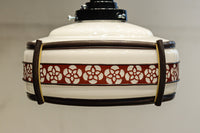 朱セルの花柄帯装飾でレトロな面持ちの電笠　DC8712