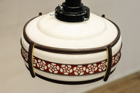 朱セルの花柄帯装飾でレトロな面持ちの電笠　DC8712