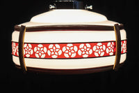 朱セルの花柄帯装飾でレトロな面持ちの電笠　DC8712