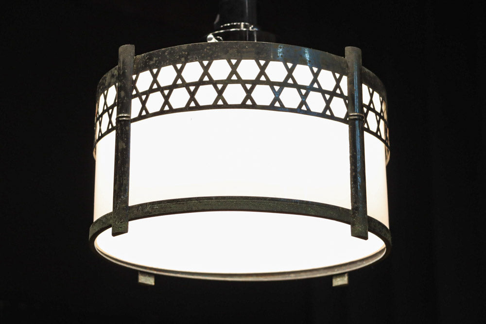 シンプルな籠目装飾の和モダンな電笠　DC8715