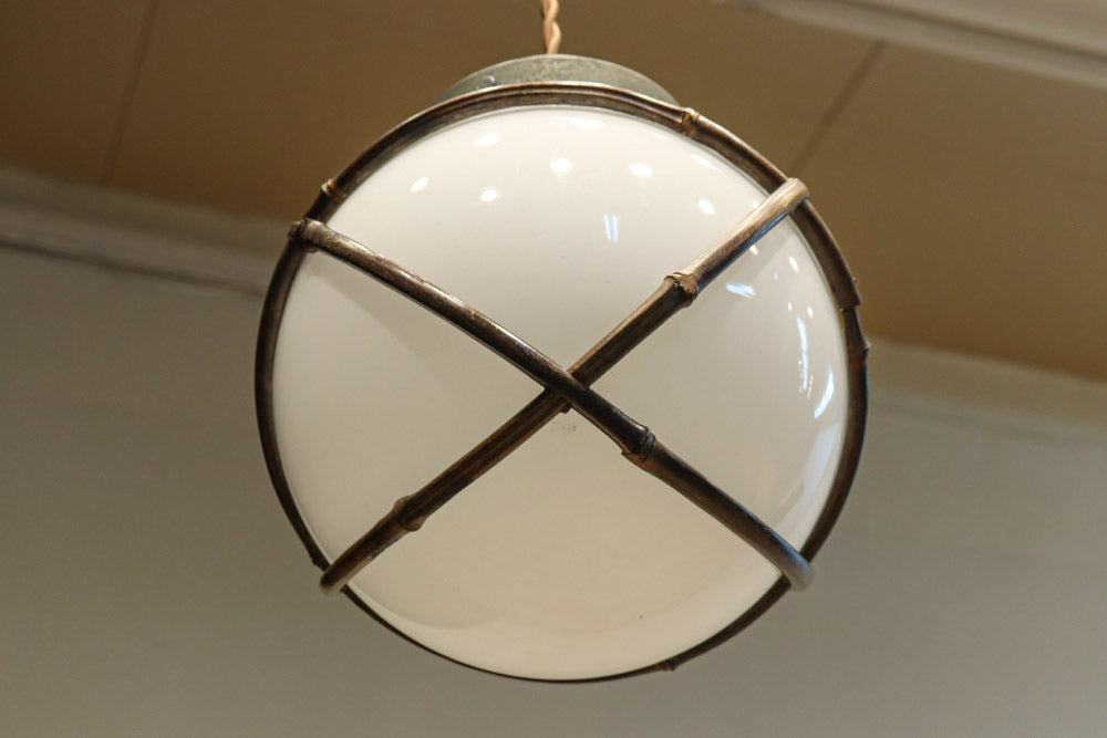 竹フレームを纏う球体の電笠　DC8716