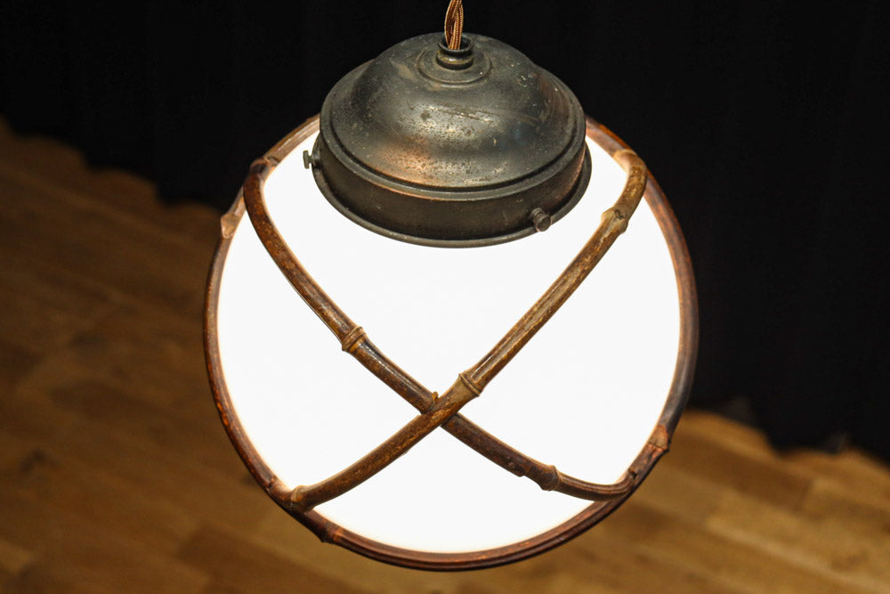 竹フレームを纏う球体の電笠　DC8716