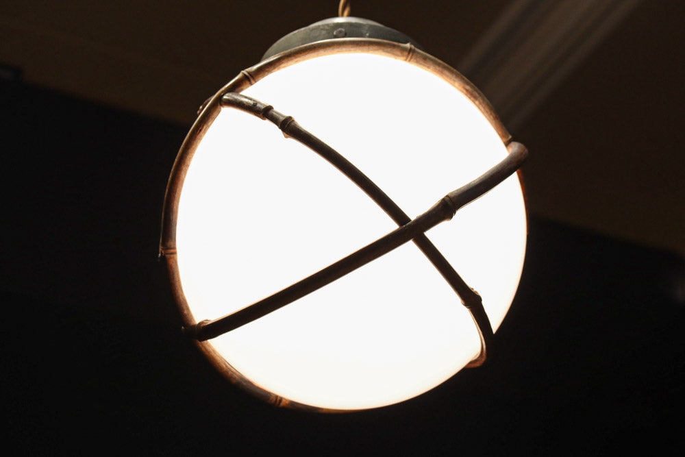 竹フレームを纏う球体の電笠　DC8716