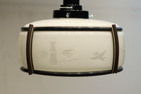 風情漂う竹雀の和柄が浮かぶ電笠　DC8718