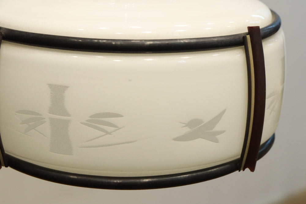 風情漂う竹雀の和柄が浮かぶ電笠　DC8718