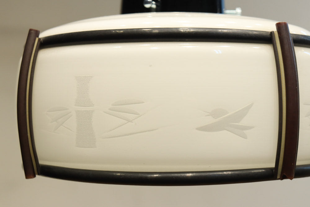 風情漂う竹雀の和柄が浮かぶ電笠　DC8718