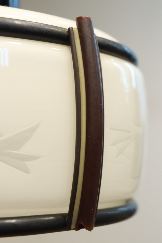 風情漂う竹雀の和柄が浮かぶ電笠　DC8718