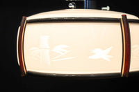 風情漂う竹雀の和柄が浮かぶ電笠　DC8718