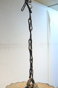 月蔓の透かし絵や青波海模様で風情ある球型吊り灯籠　DC8732