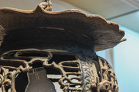 月蔓の透かし絵や青波海模様で風情ある球型吊り灯籠　DC8732