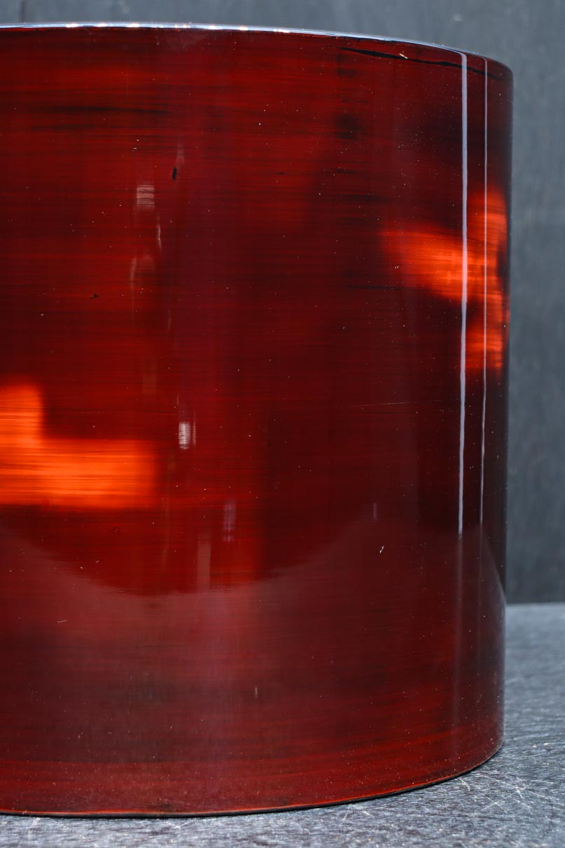 美しい艶色をした漆塗りの木製手あぶり火鉢　DC8742　在庫1個