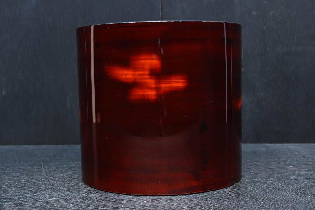 美しい艶色をした漆塗りの木製手あぶり火鉢　DC8742　在庫1個