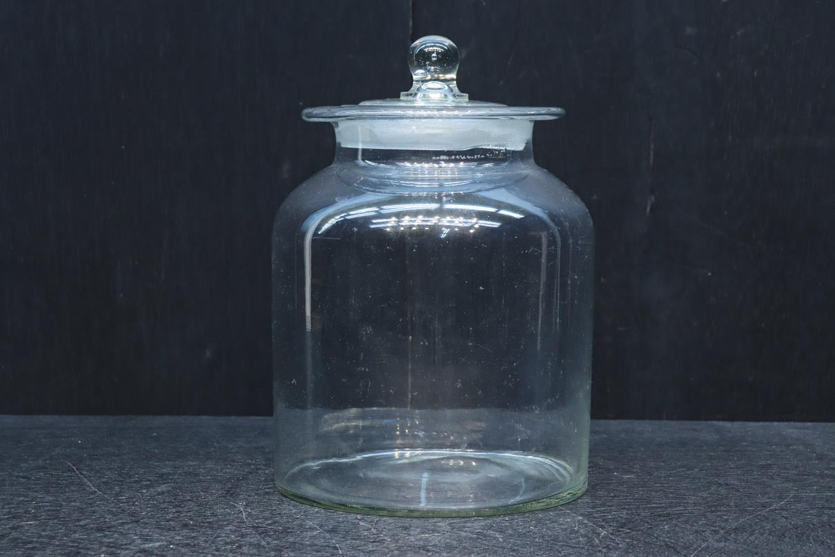 特大サイズ!! レトロ感のある蓋付きのガラス瓶 DC8749ab 在庫(a:1 b:1