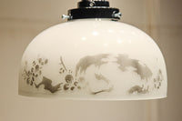 和柄模様を施した風情あるお椀型電笠　DC8758