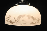 和柄模様を施した風情あるお椀型電笠　DC8758