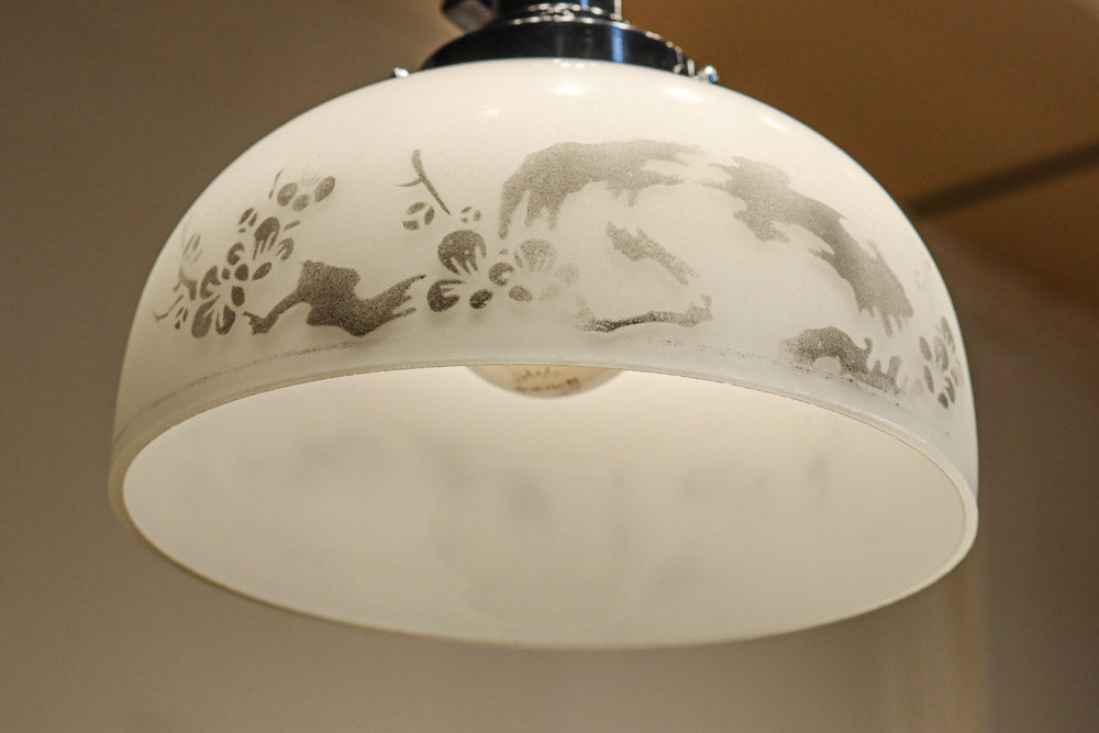 和柄模様を施した風情あるお椀型電笠 DC8758 – 古福庵 [ KOFUKUAN