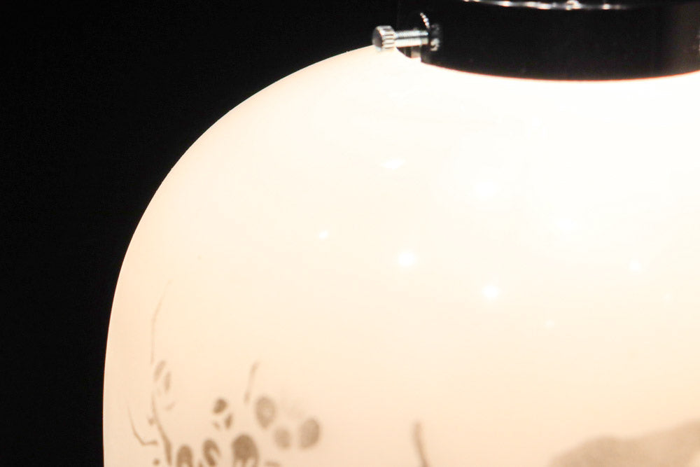 和柄模様を施した風情あるお椀型電笠　DC8758