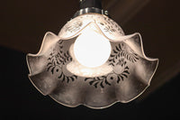 大正浪漫!! 柔らかなフリルの笠から優しい明かりが漏れる電笠　DC8759