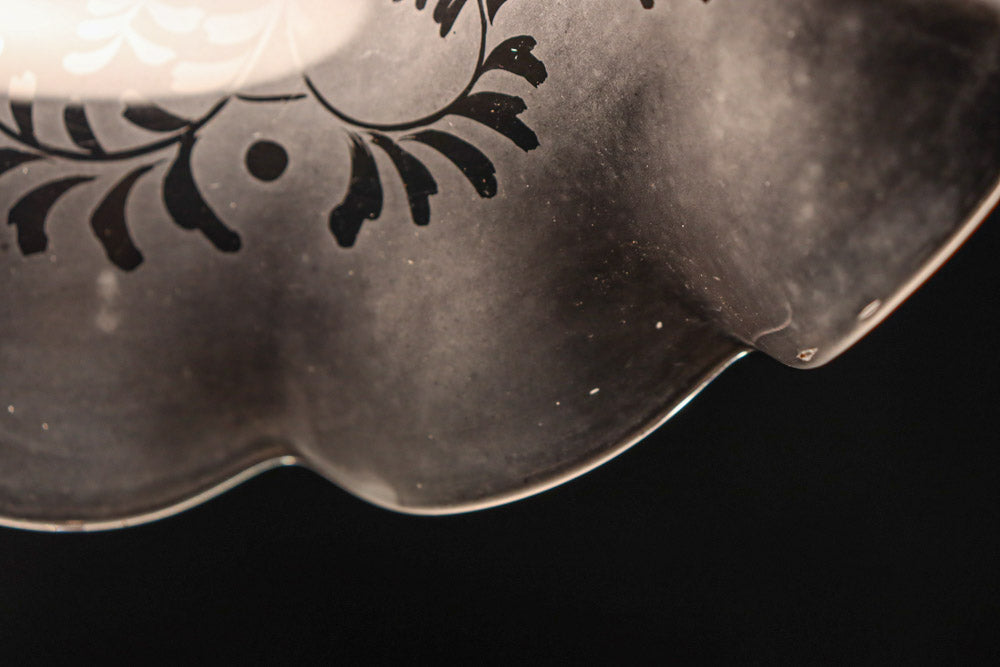 大正浪漫!! 柔らかなフリルの笠から優しい明かりが漏れる電笠　DC8759