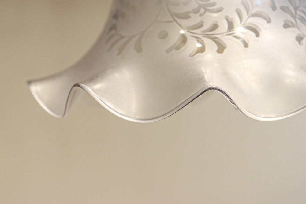 大正浪漫!! 柔らかなフリルの笠から優しい明かりが漏れる電笠　DC8759