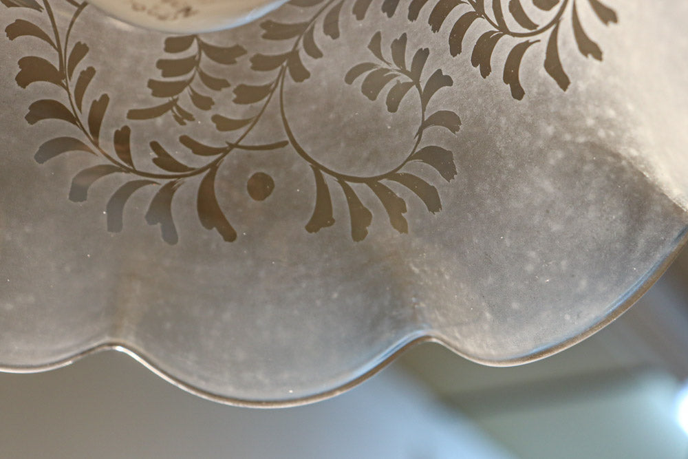 大正浪漫!! 柔らかなフリルの笠から優しい明かりが漏れる電笠　DC8759