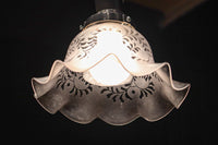 大正浪漫!! 柔らかなフリルの笠から優しい明かりが漏れる電笠　DC8759