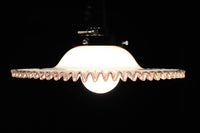 珍品‼下から見上げると赤の縁取りがモダンに輝く素敵な電笠　DC8761