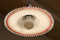 珍品‼下から見上げると赤の縁取りがモダンに輝く素敵な電笠　DC8761