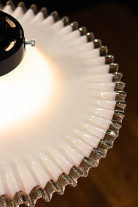 珍品‼下から見上げると赤の縁取りがモダンに輝く素敵な電笠　DC8761