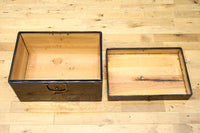 黒漆と繊細な模様入り装飾金具で風情ある挟み箱　DC8766