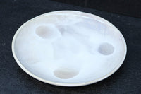 淡く色づく御本の模様が浮かぶ粉引大皿(共箱付き)　DC8778