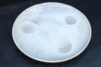 淡く色づく御本の模様が浮かぶ粉引大皿(共箱付き)　DC8778