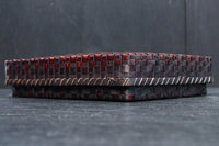 鮮やかな編み目模様の味わい溢れる竹編みの文入れ　DC8779