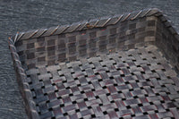 鮮やかな編み目模様の味わい溢れる竹編みの文入れ　DC8779