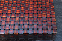 鮮やかな編み目模様の味わい溢れる竹編みの文入れ　DC8779