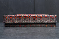 鮮やかな編み目模様の味わい溢れる竹編みの文入れ　DC8779