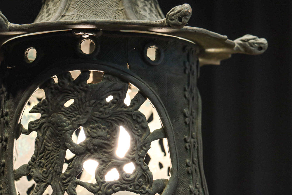 幻想的な雰囲気漂う真鍮製吊り灯籠　DC8812