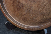 繊細な杢目模様で格調ある面持ちの丸盆　DC8831