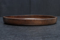 繊細な杢目模様で格調ある面持ちの丸盆　DC8831
